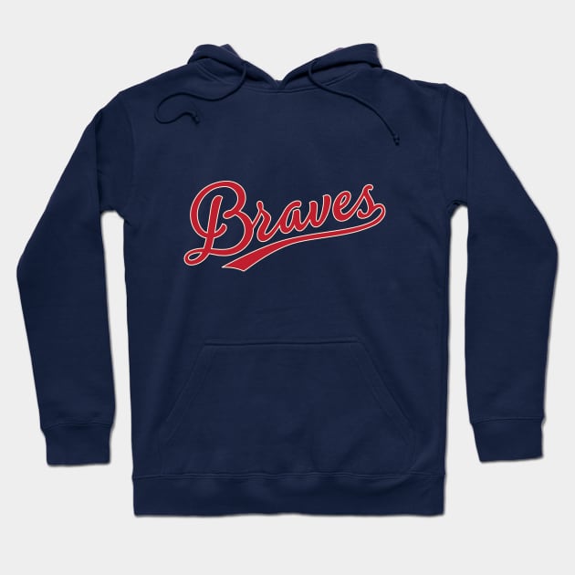 Atlanta Braves 4 by Buck Tee Originals Hoodie by Buck Tee